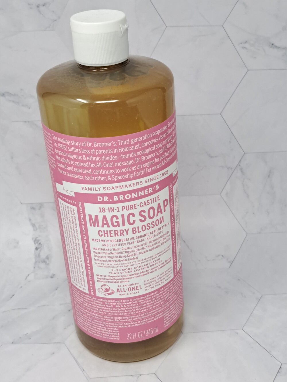 Dr Bronner's 32 Oz Limited Edition Cherry Blossom Castile Soap